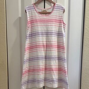 The Beaufort Bonnet Company Pink and Purple Striped Dress